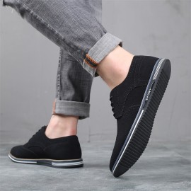 Men Breathable Comfy Vintage Pointed Toe Soft Bottom Lace Up Casual Business Shoes