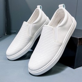 Men Breathable Vintage Weave Soft Bottom Slip On Comfy Casual Court Shoes