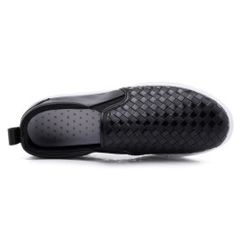 Men Breathable Vintage Weave Soft Bottom Slip On Comfy Casual Court Shoes