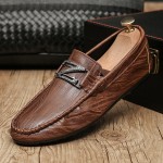 Men Microfiber Leather Breathable Soft Sole Comfy Brief England Style Casual Shoes