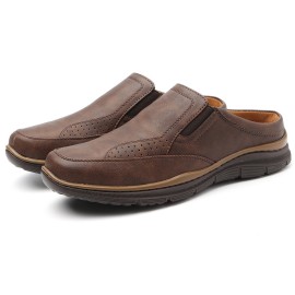 Men Daily Casual Office Work Soft Leather Slippers