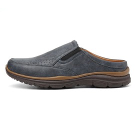 Men Daily Casual Office Work Soft Leather Slippers