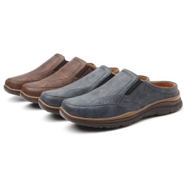 Men Daily Casual Office Work Soft Leather Slippers