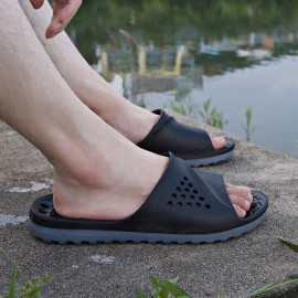 Men's Waterproof Breathable Non-slip Wear-resistant Hollow and Soft Sole Slippers