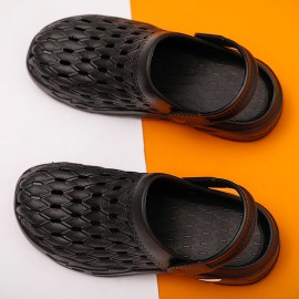 Men Breathable Hollow Out Two Ways Casual Slippers