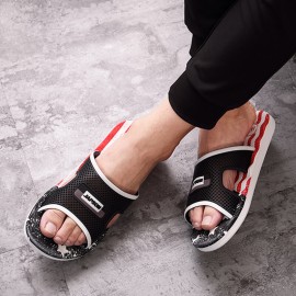 Men Hollow Comfy Soft Sole Slide Sandals Home Casual Slippers