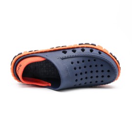 Men Hollow Out Lightweight Soft Sole Non Slip Pure Color Casual Platform Slippers