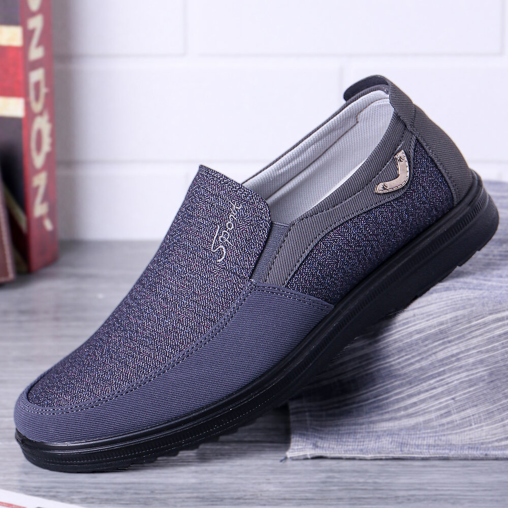 Large Size Men Casual Lightweight Comfy Slip On Oxfords