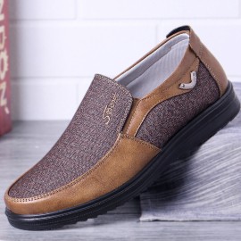 Large Size Men Casual Lightweight Comfy Slip On Oxfords