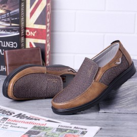 Large Size Men Casual Lightweight Comfy Slip On Oxfords