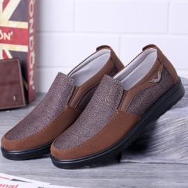 Large Size Men Casual Lightweight Comfy Slip On Oxfords