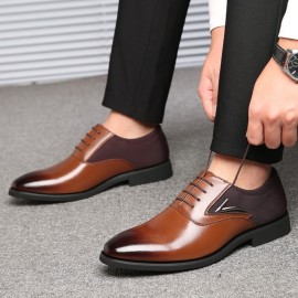 Men Microfiber Pointed Toe Elegant Formal Business Oxfords