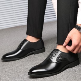 Men Microfiber Pointed Toe Elegant Formal Business Oxfords