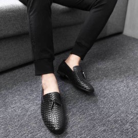 Men Genuine Leather Snake Pattern Leisure Elegant Business Oxfords