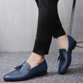 Men Genuine Leather Snake Pattern Leisure Elegant Business Oxfords