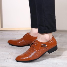 Men Soft Leather Business Dress Shoe Casual Oxfords