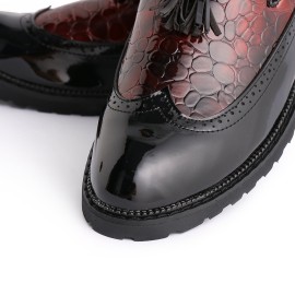 Men Genuine Leather Spicing Brogue Business Formal Oxfords