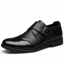 Men Hook Loop Genuine Leather Formal Business Shoes