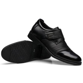 Men Hook Loop Genuine Leather Formal Business Shoes