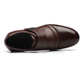 Men Hook Loop Genuine Leather Formal Business Shoes