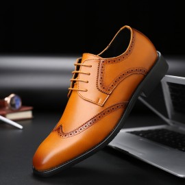 Big Size Men Brogue Oxfords Normal Business Dress Shoes