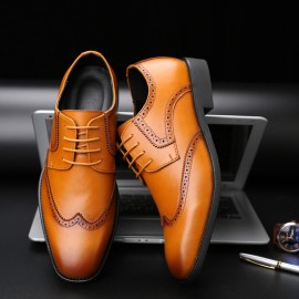 Big Size Men Brogue Oxfords Normal Business Dress Shoes