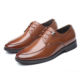 Men Formal Shoe Casual Pattern Slip On Soft Business Oxfords