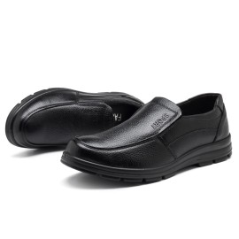 Men Casual Business Comfy Genuine Leather Slip On Oxfords