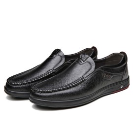 Comfy Casual Business Genuine Leather Slip On Soft Oxfords