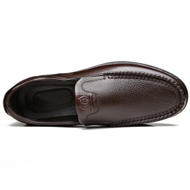 Comfy Casual Business Genuine Leather Slip On Soft Oxfords