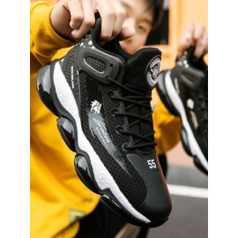 Lace Up Stretch Knit Mid Top Sports Shoes