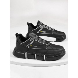 Lace Up Chunky Style Letter Sports Skate Shoes