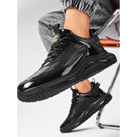 All Black Soft Bottom Casual Sports Sneakers