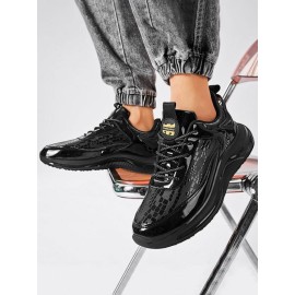 All Black Soft Bottom Casual Sports Sneakers