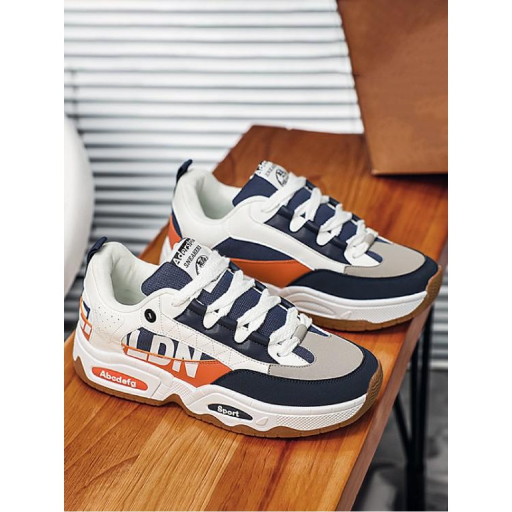 Letter Lace Up Chunky Style Sports Sneakers