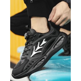 Metallic Color Spliced Lace-up Front Clunky Sneakers